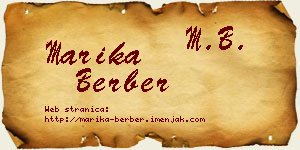 Marika Berber vizit kartica